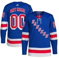 Men's adidas Royal New York Rangers Home - Authentic Primegreen Custom Jersey