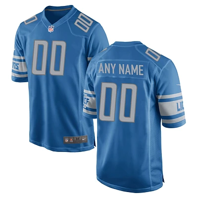 Men's Nike Blue Detroit Lions Custom Team Color