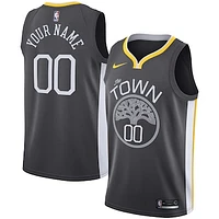 Men's Nike Gray Golden State Warriors - Custom Swingman Jersey Statement Edition