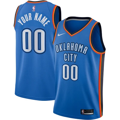 Men's Nike Blue Oklahoma City Thunder - Swingman Custom Jersey Icon Edition