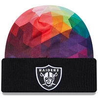 Youth New Era  Black Las Vegas Raiders 2023 NFL Crucial Catch Cuffed Knit Hat