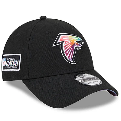 Men's New Era  Black Atlanta Falcons 2023 NFL Crucial Catch 9FORTY Adjustable Hat