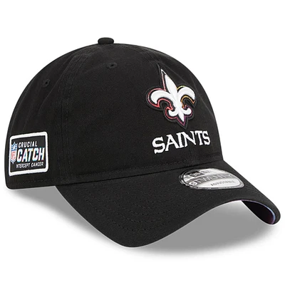 Men's New Era  Black New Orleans Saints 2023 NFL Crucial Catch 9TWENTY Adjustable Hat