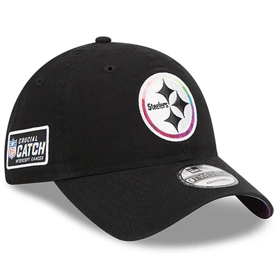 Men's New Era Black Pittsburgh Steelers 2023 NFL Crucial Catch 9TWENTY Adjustable Hat