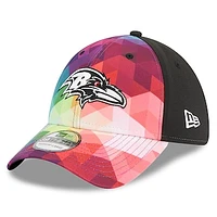 Men's New Era Pink Baltimore Ravens 2023 NFL Crucial Catch 39THIRTY Flex Hat