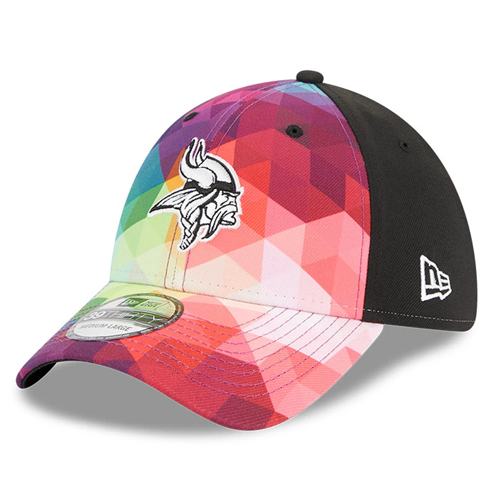 Men's New Era Pink Minnesota Vikings 2023 NFL Crucial Catch 39THIRTY Flex Hat