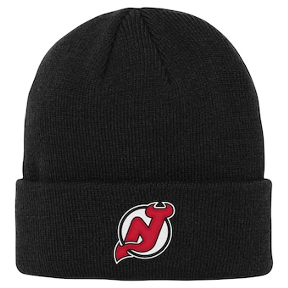 Youth New Jersey Devils Black Essential Cuffed Knit Hat