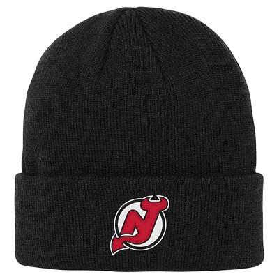 Youth New Jersey Devils Black Essential Cuffed Knit Hat