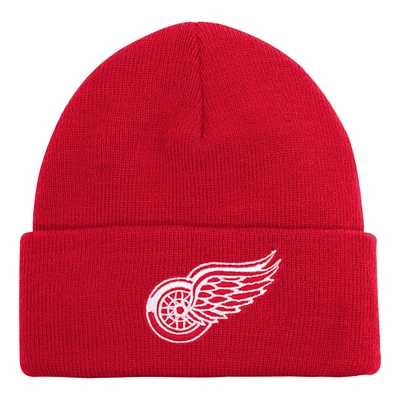 Youth Detroit Red Wings Red Essential Cuffed Knit Hat