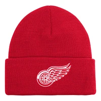 Youth Detroit Red Wings Red Essential Cuffed Knit Hat