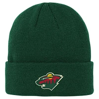 Youth Minnesota Wild Green Essential Cuffed Knit Hat