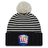 Women's New Era  Black New York Giants 2023 Salute To Service Cuffed Pom Knit Hat