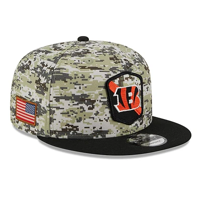 Men's New Era  Camo/Black Cincinnati Bengals 2023 Salute To Service 9FIFTY Snapback Hat