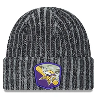 Men's New Era  Black Minnesota Vikings 2023 Salute To Service Cuffed Knit Hat