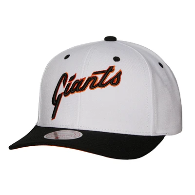 Men's Mitchell & Ness White San Francisco Giants Cooperstown Collection Pro Crown Snapback Hat