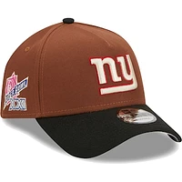 Men's New Era Brown/Black New York Giants Harvest A-Frame Super Bowl XXI 9FORTY Adjustable Hat