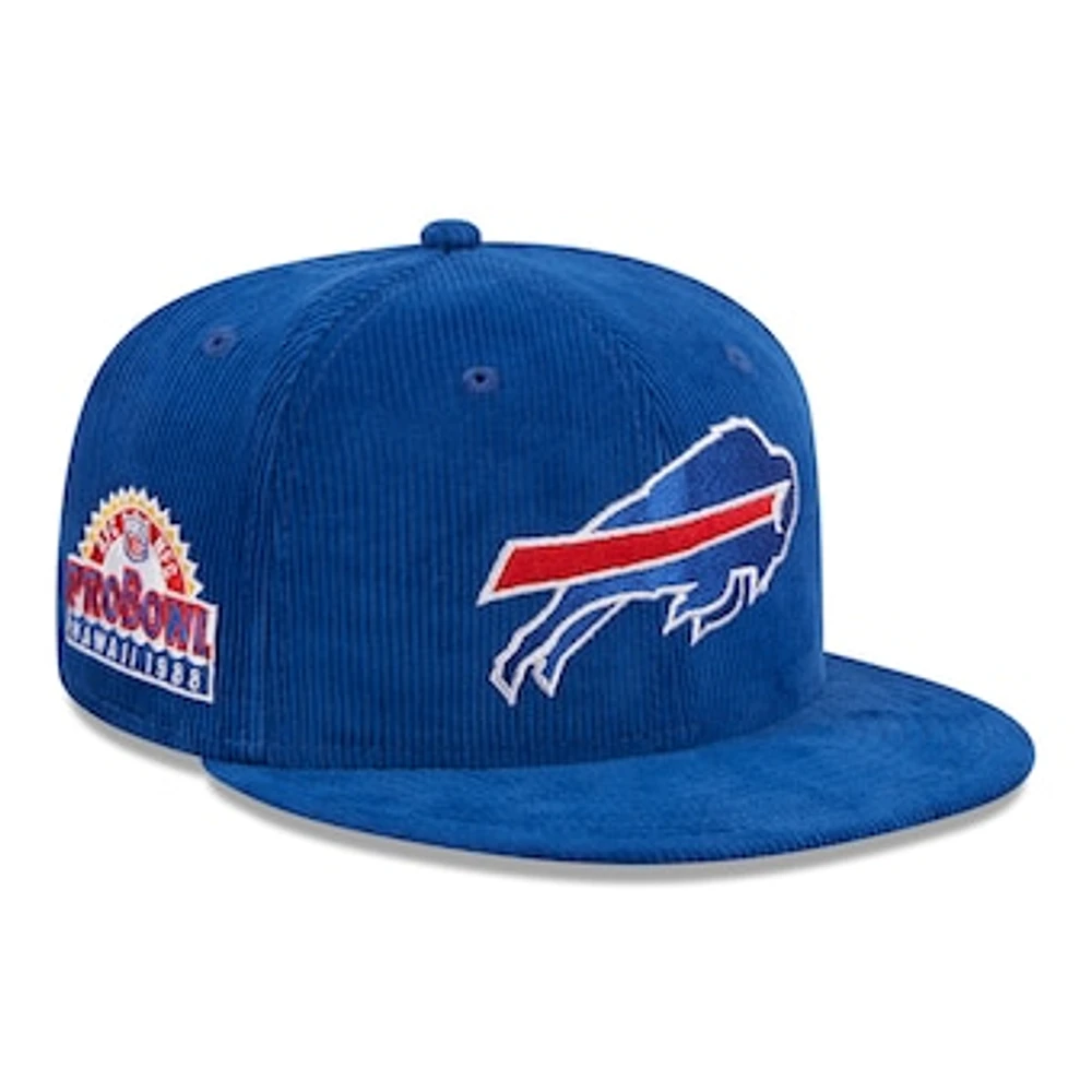 Men's New Era Royal Buffalo Bills Throwback Cord 59FIFTY Fitted Hat