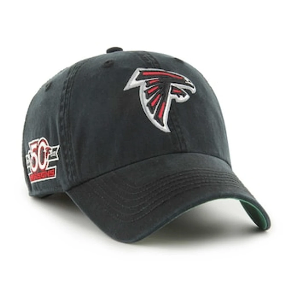 Men's '47 Black Atlanta Falcons Sure Shot Franchise Fitted Hat