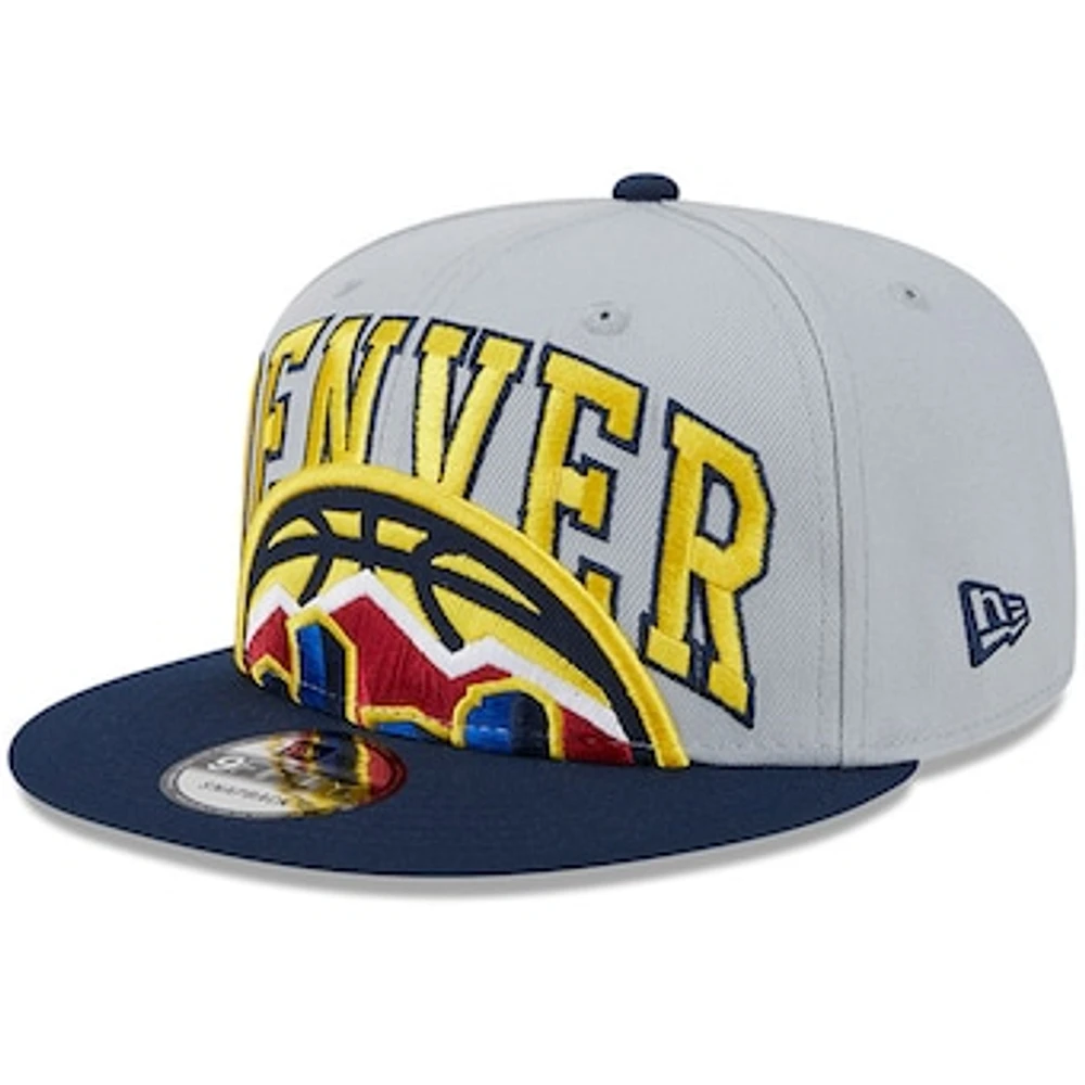 Men's New Era Gray/Navy Denver Nuggets Tip-Off Two-Tone 9FIFTY Snapback Hat