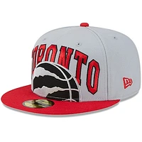 Men's New Era Gray/Red Toronto Raptors Tip-Off Two-Tone 59FIFTY Fitted Hat