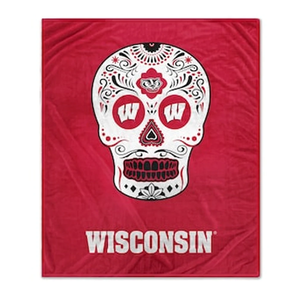 Wisconsin Badgers 60'' x 70'' Sugar Skull Fleece Blanket