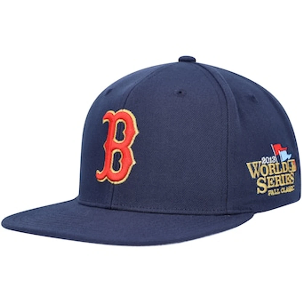 Men's Mitchell & Ness Navy Boston Red Sox Champ'd Up Snapback Hat