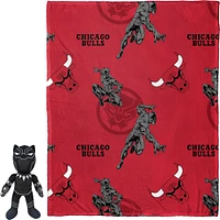 Northwest x Disney Chicago Bulls Black Panther Hugger Pillow & Throw Blanket Set