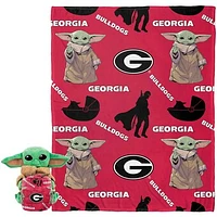 Northwest x Disney Georgia Bulldogs Grogu Hugger Pillow & Silk Touch Throw Set