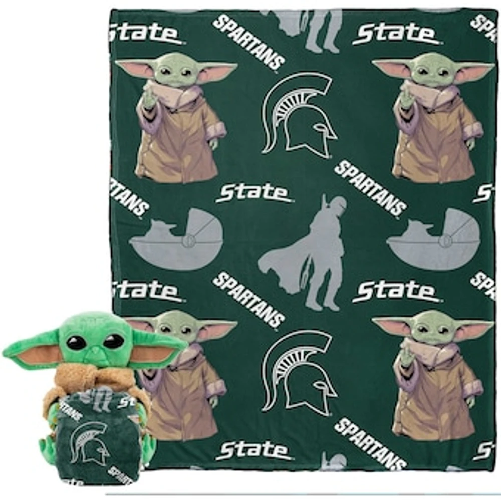 Northwest x Disney Michigan State Spartans Grogu Hugger Pillow & Silk Touch Throw Set