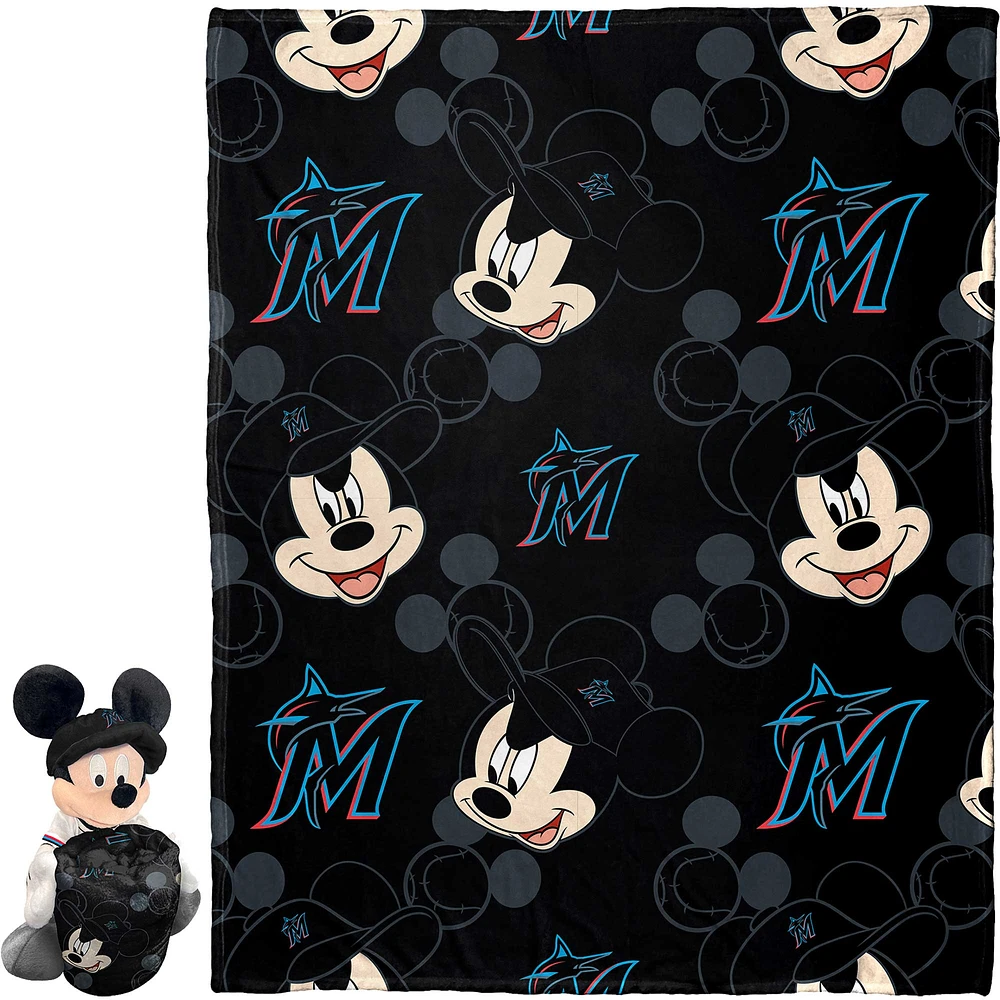 Northwest x Disney Miami Marlins Mickey Hugger Pillow & Silk Touch Throw Set