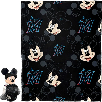 Northwest x Disney Miami Marlins Mickey Hugger Pillow & Silk Touch Throw Set