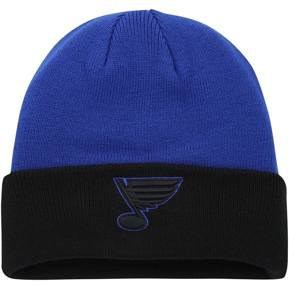 Youth Blue/Black St. Louis Blues Logo Outline Cuffed Knit Hat