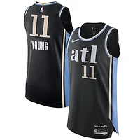 Men's Nike Trae Young Black Atlanta Hawks  Authentic Jersey - City Edition