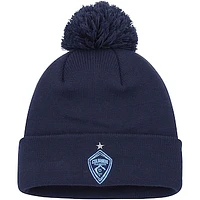 Men's New Era Blue Colorado Rapids Jersey Hook Cuffed Knit Hat with Pom