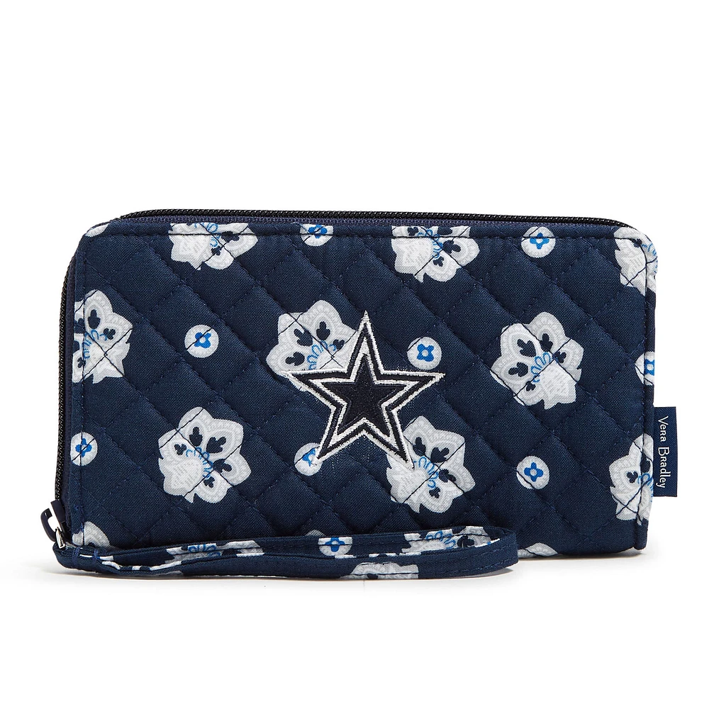 Vera Bradley Dallas Cowboys RFID Front-Zip Wristlet