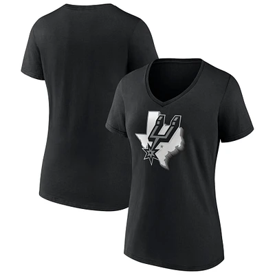 Women's Black San Antonio Spurs Team Pride V-Neck T-Shirt