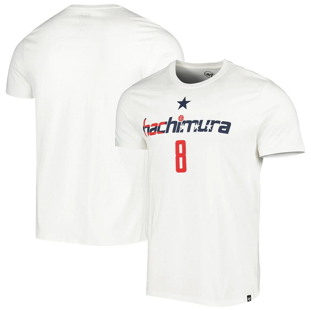 Men's '47 Rui Hachimura White Washington Wizards Name & Number T-Shirt