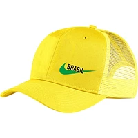 Men's Nike Yellow Brazil National Team Classic99 Trucker Snapback Hat