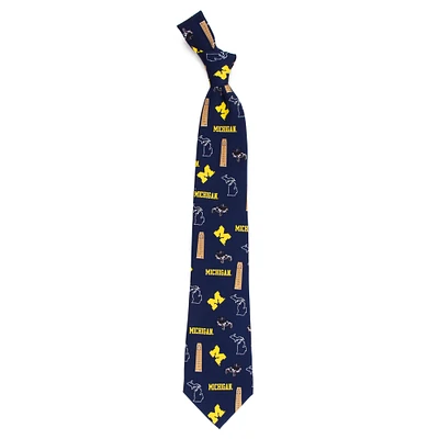 Michigan Wolverines Hometown Silk Tie