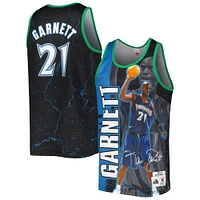 Men's Mitchell & Ness Kevin Garnett Black Minnesota Timberwolves 2003-04 Hardwood Classics Player Burst Tank Top