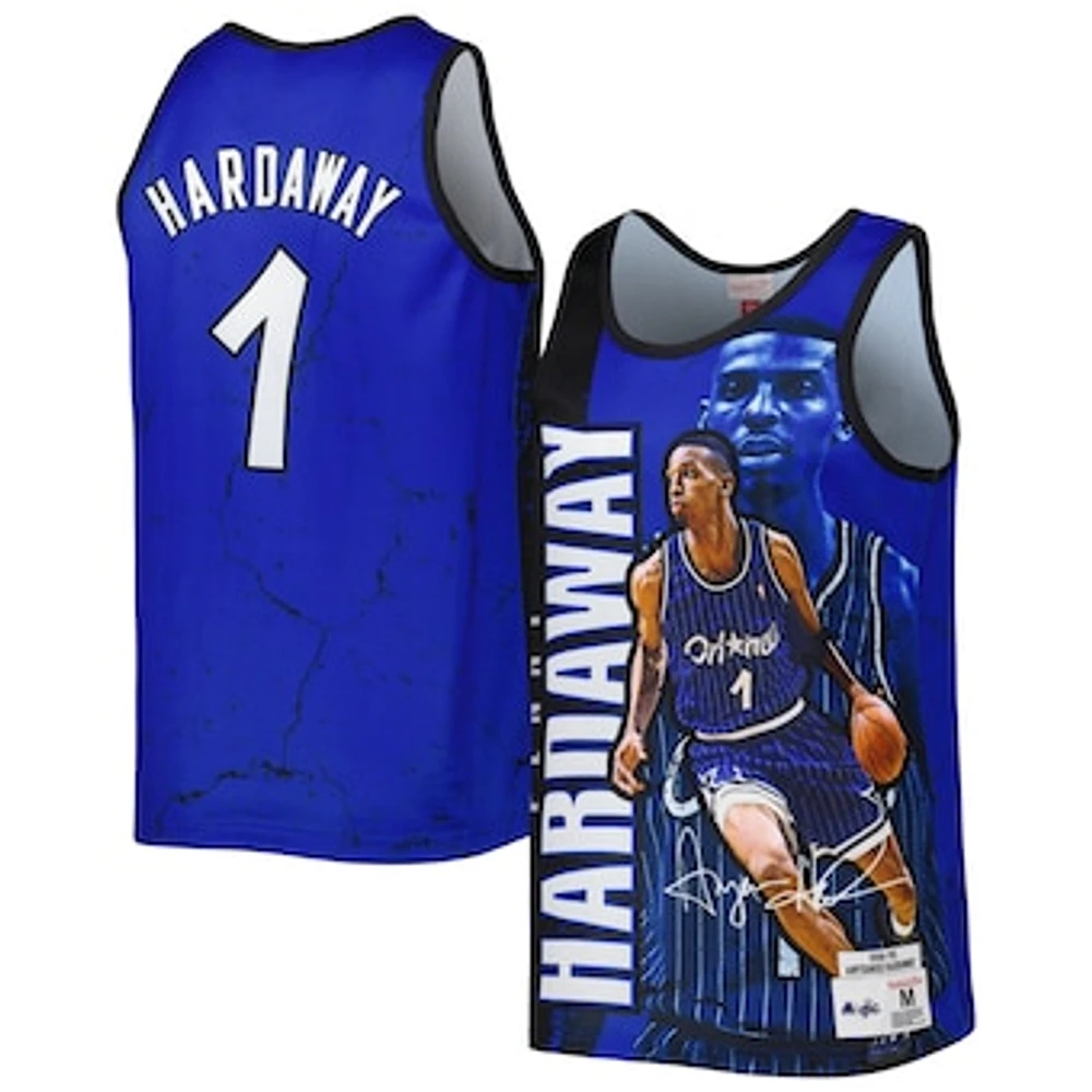 Men's Mitchell & Ness Penny Hardaway Blue Orlando Magic 1994-95 Hardwood Classics Player Burst Tank Top