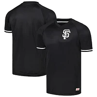 Men's Stitches San Francisco Giants Black Raglan V-Neck Jersey