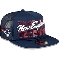 Men's New Era Navy New England Patriots  Instant Replay 9FIFTY Snapback Hat