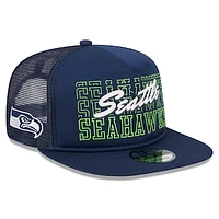 Men's New Era College Navy Seattle Seahawks Instant Replay 9FIFTY Snapback Hat