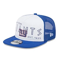 Men's New Era White/Royal New York Giants Banger 9FIFTY Trucker Snapback Hat