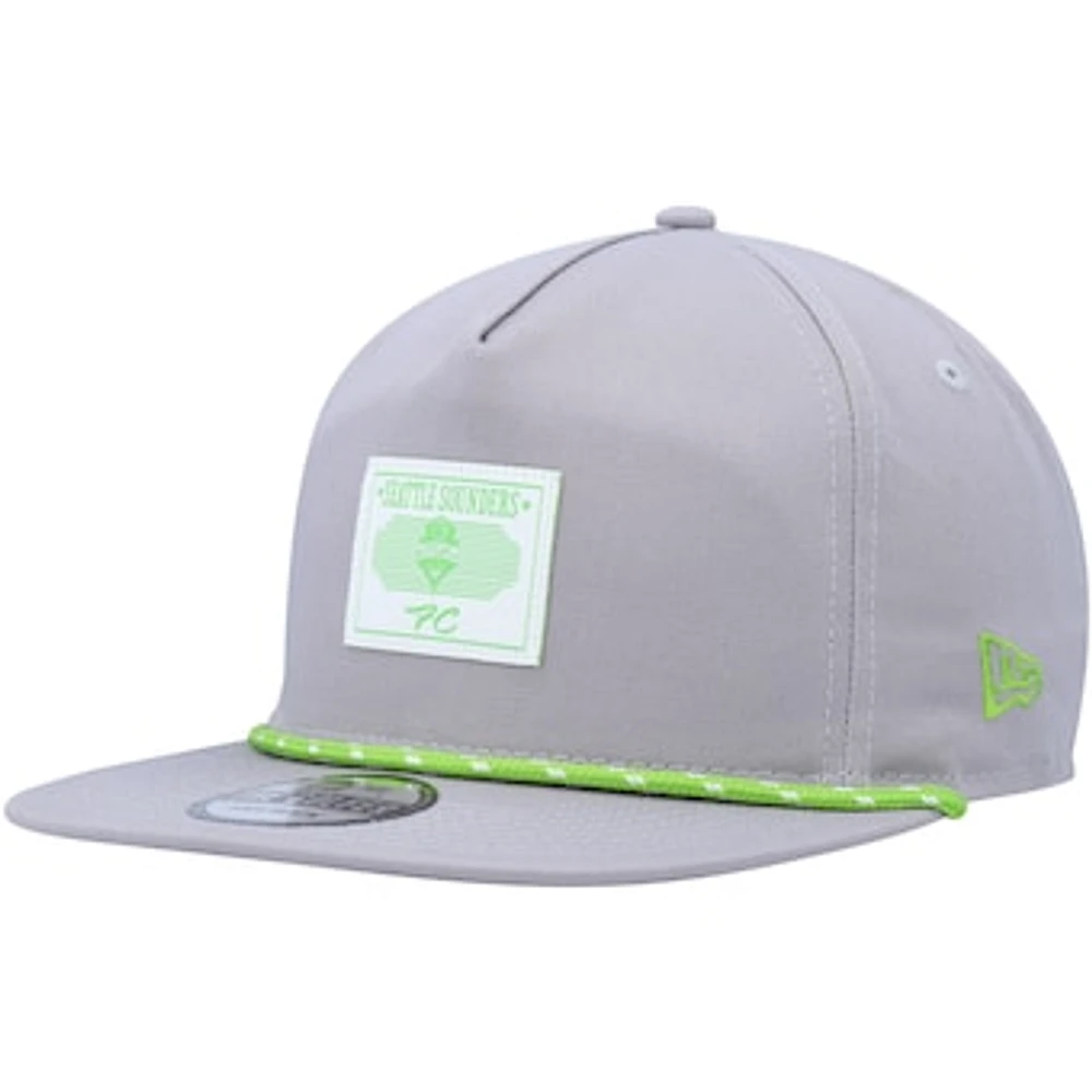 Men's New Era Gray Seattle Sounders FC Patch Golfer Adjustable Hat