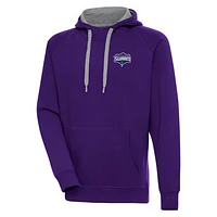 Men's Antigua  Purple Greensboro Swarm Victory Pullover Hoodie