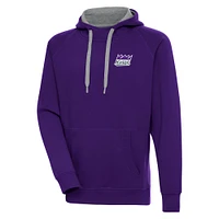 Men's Antigua  Purple Stockton Kings Victory Pullover Hoodie