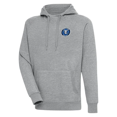 Men's Antigua  Heather Gray Texas Legends Victory Pullover Hoodie