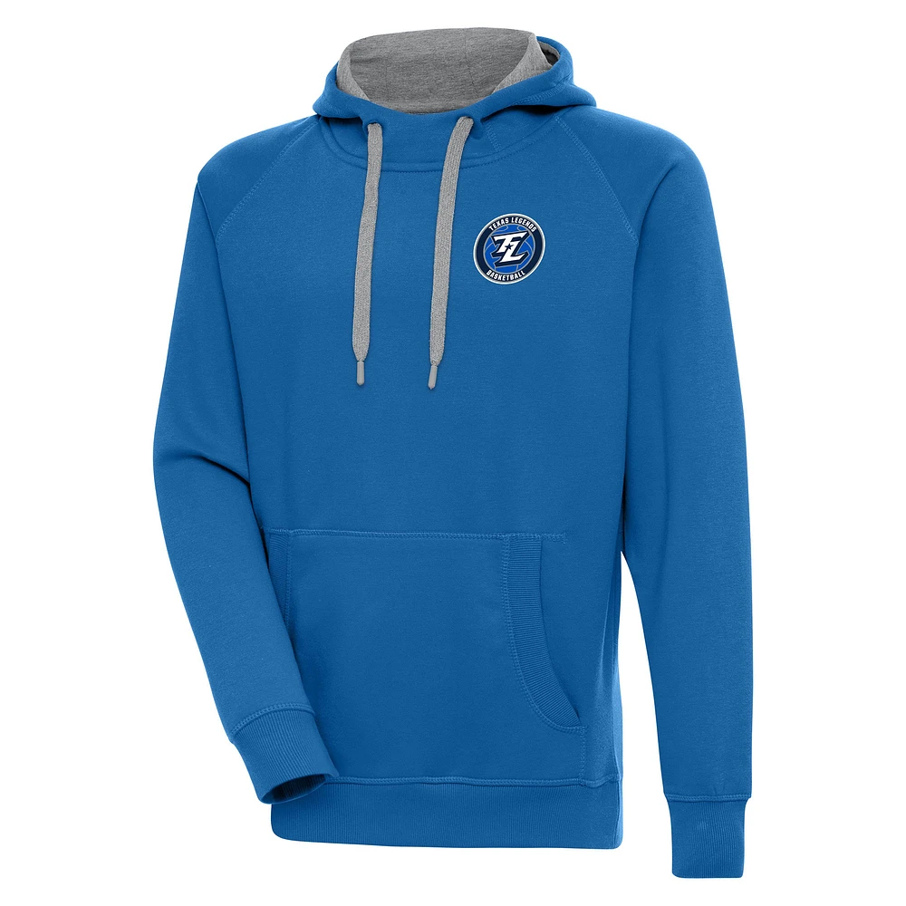 Men's Antigua  Blue Texas Legends Victory Pullover Hoodie